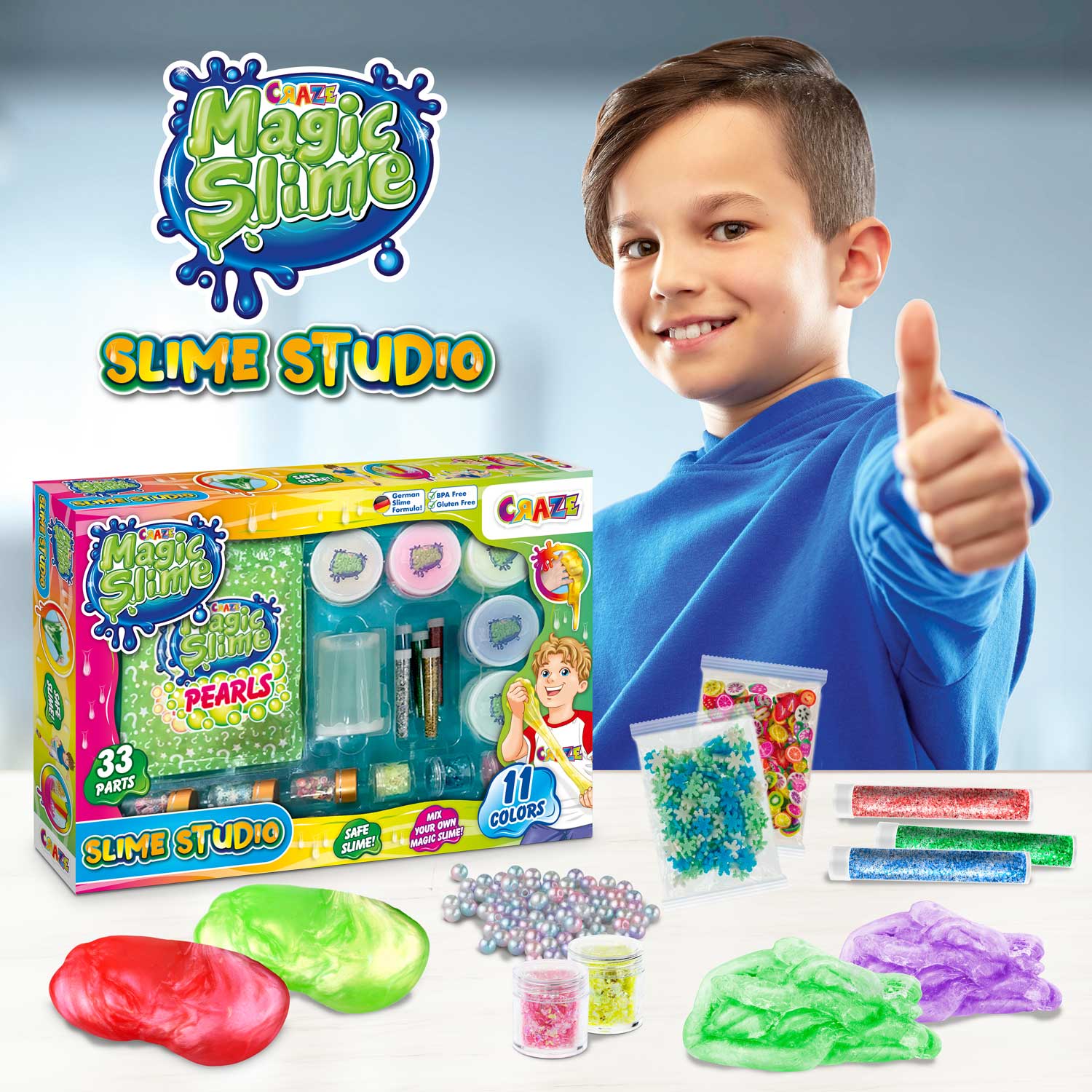 CRAZE Magic Slime Studio Slime DIY Kit Complet Slime Enfant avec