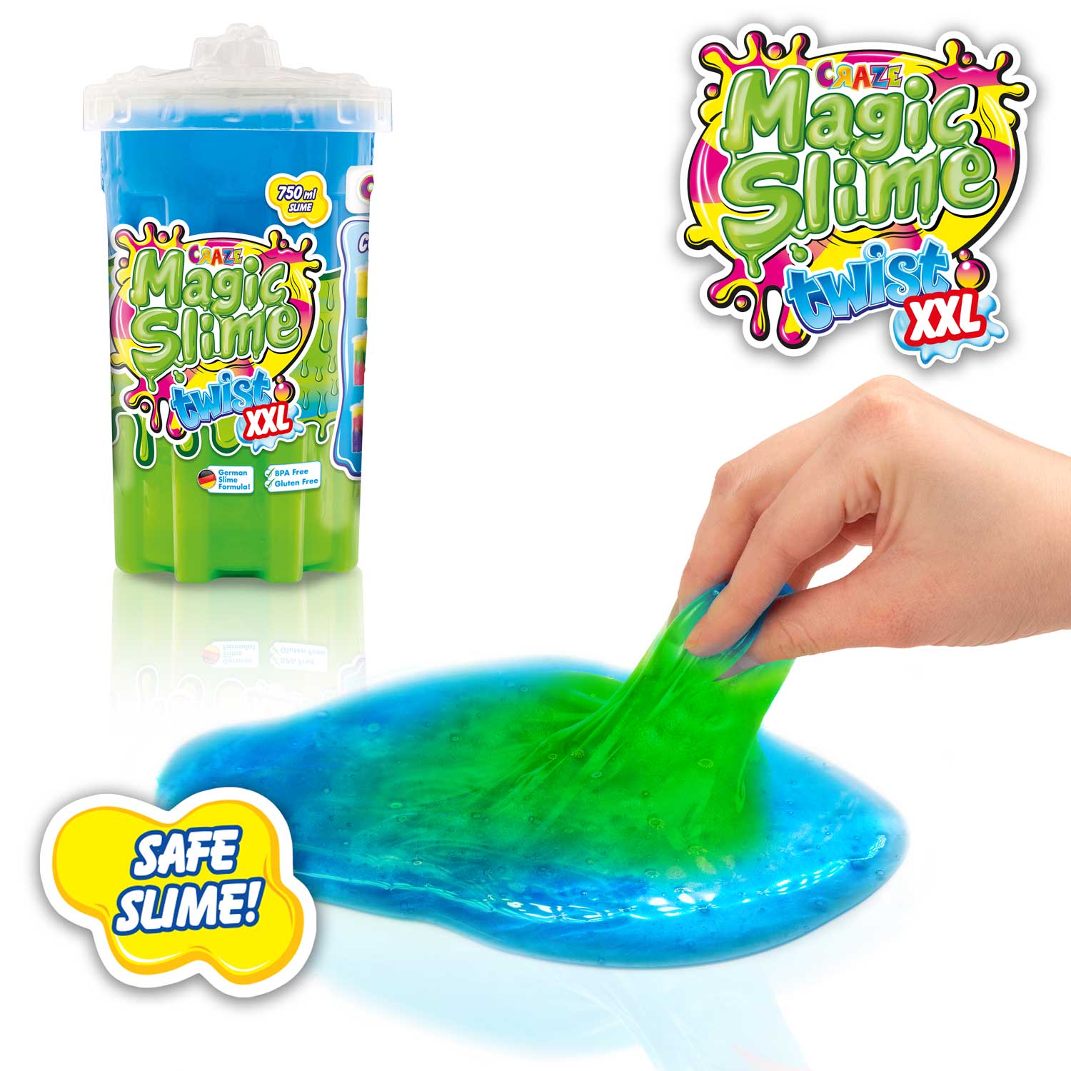 CRAZE Twist Magic Slime XXL Slime per bambini, slime de diversi colori,  incluso 750 ml di melma, giochi bambini, 16404 : : Giochi e  giocattoli