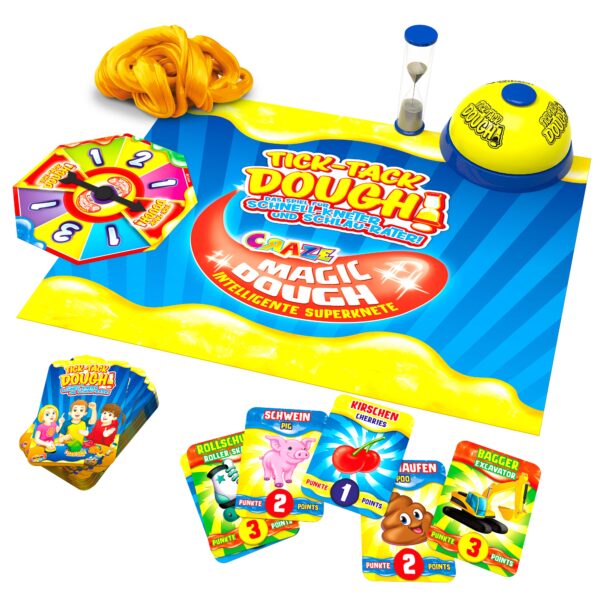 tick tack dough boardgame tischspiel gesellschaftsspiel mit knete